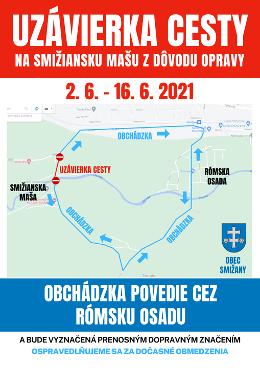 Uzávera cesty na Smižanskú Mašu_2.-16.6.